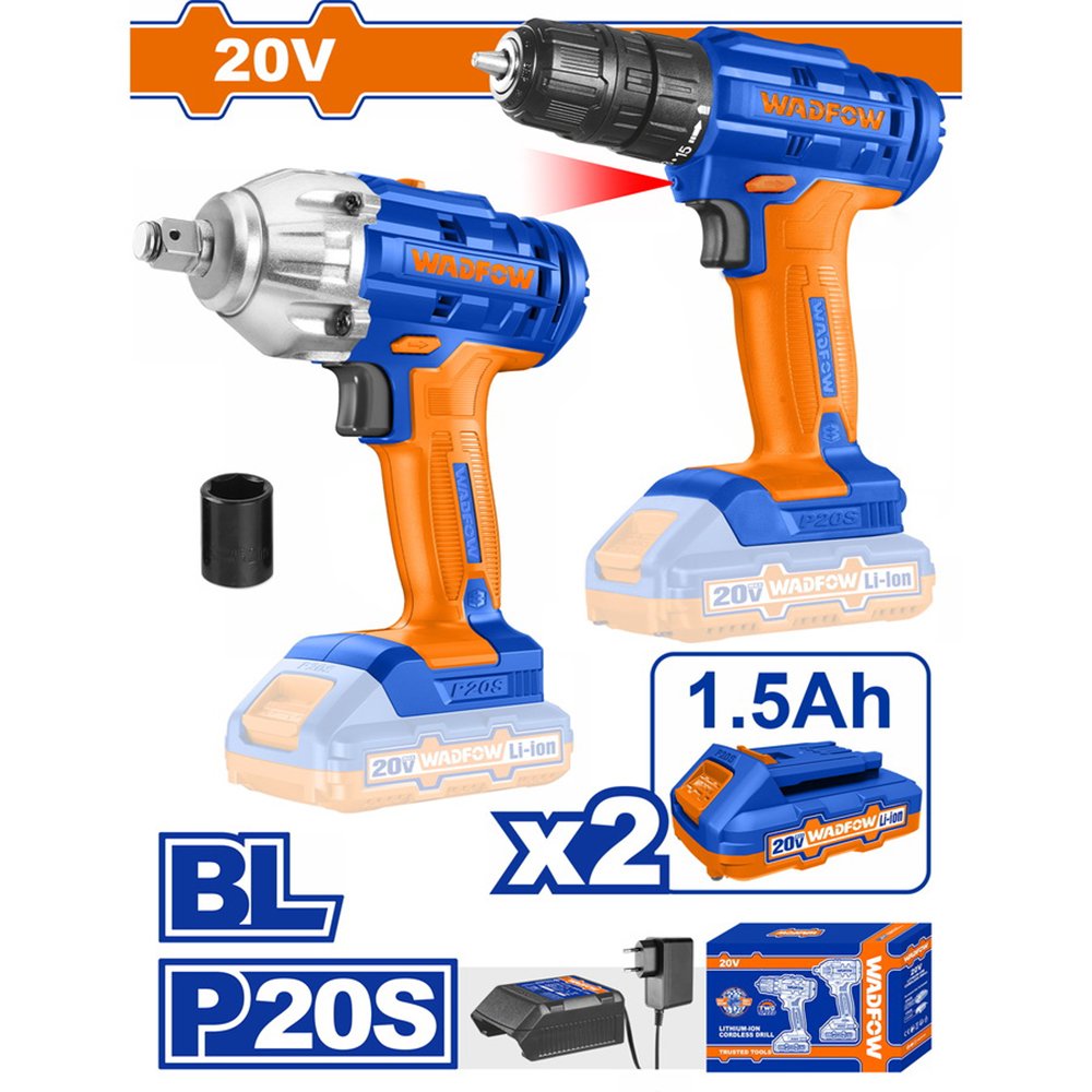 Set scule electrice cu acumulator Wadfow WCK2017_0
