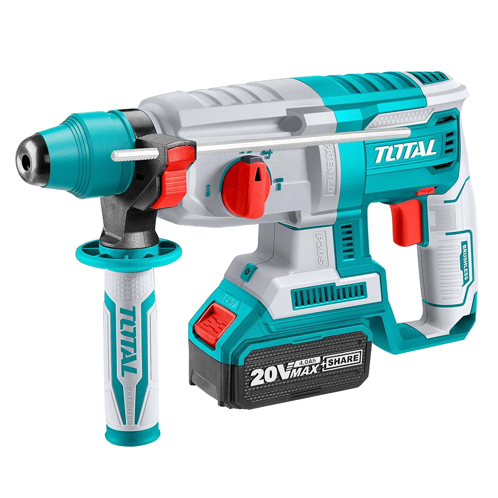 Ciocan rotopercutor SDS-plus cu acumulator 20.0V 4.0Ah Total TRHLI202287 Brushless_0