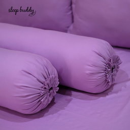 Sleep Buddy Set Sprei Plain Pink Lavender Cream Cotton Sateen
