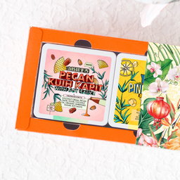 Duo Petite 2025 Fu福 Box : Yuzu Pineapple Tart + Pecan Kuih Kapit with Soy Sauce