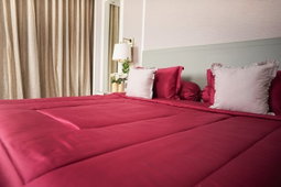 Sleep Buddy Set Sprei Plain Serries Red Lyocell 60s
