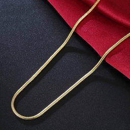  Sleek Gold Plated Snake Chain Necklace