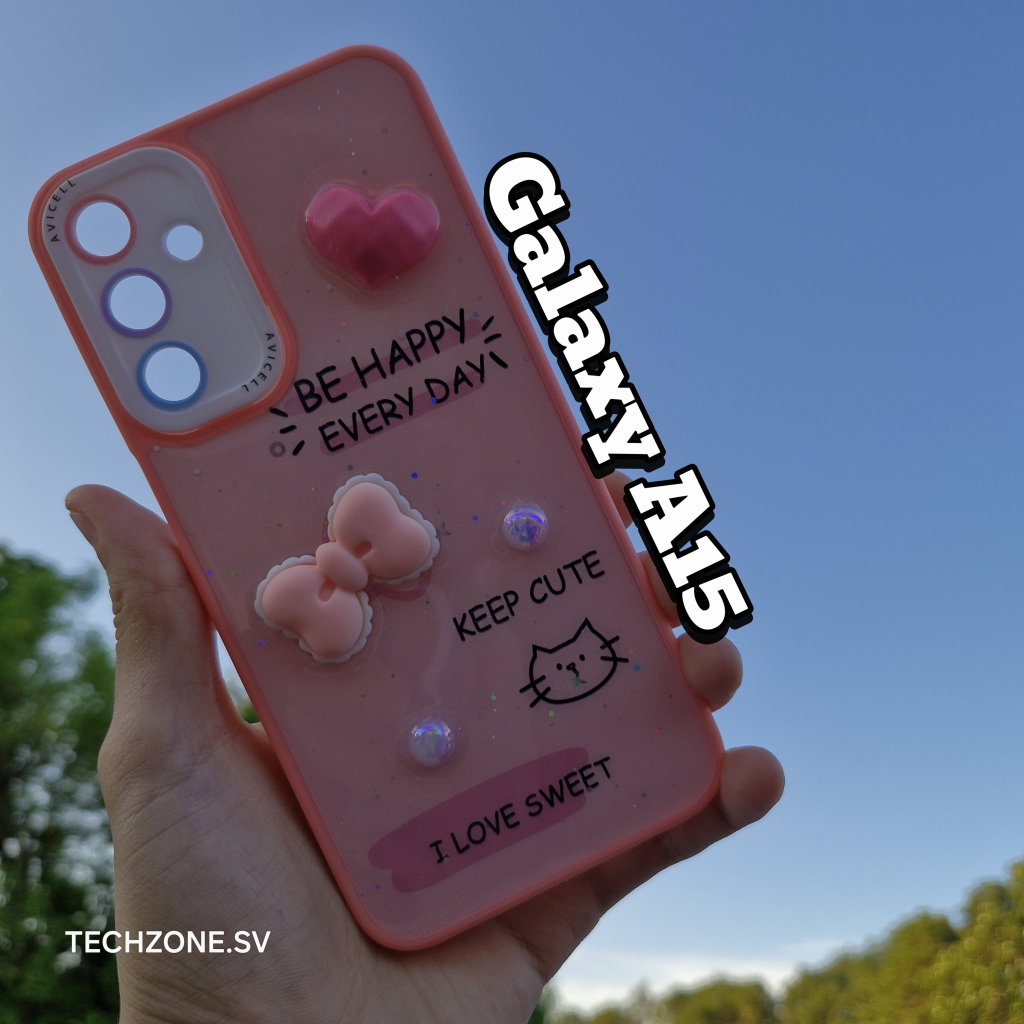 Case Galaxy A15 - Rosado con relieve_0
