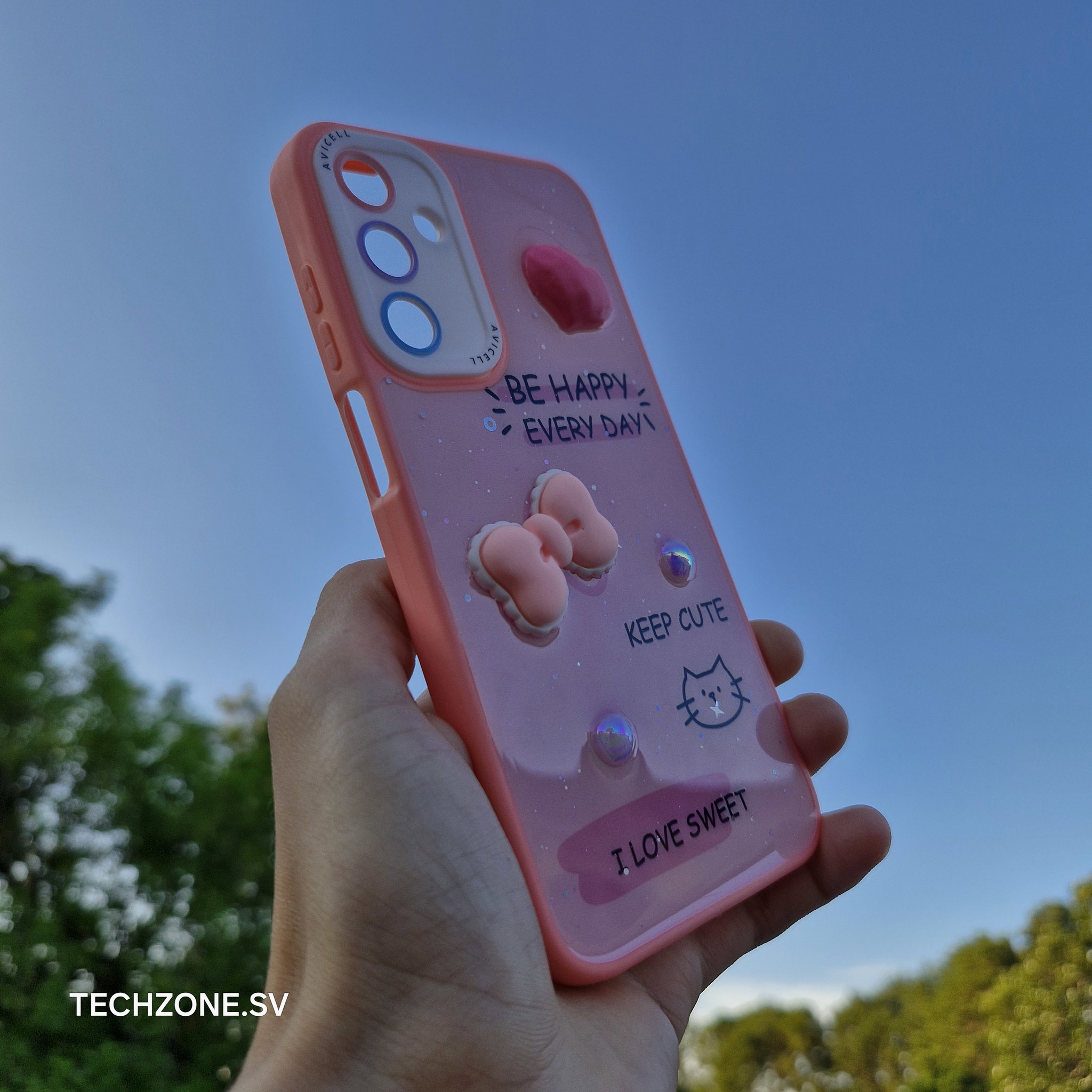 Case Galaxy A15 - Rosado con relieve_1