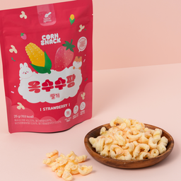 LITTLE SPOON Banana & Strawberry Corn Snacks [Expiry 2027 April ] Any 2 packs