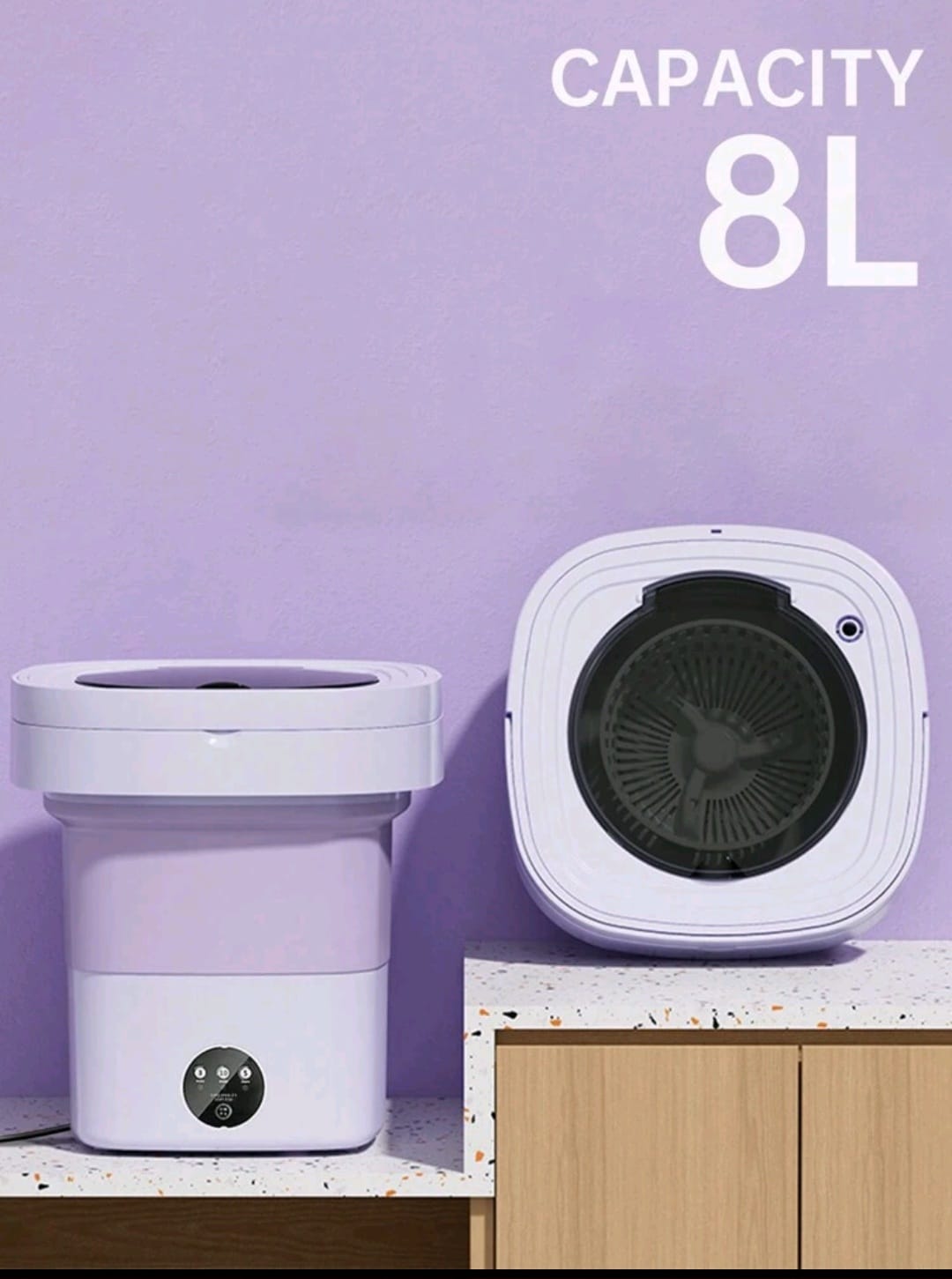 8L Portable Washing Machine (Purple)_0