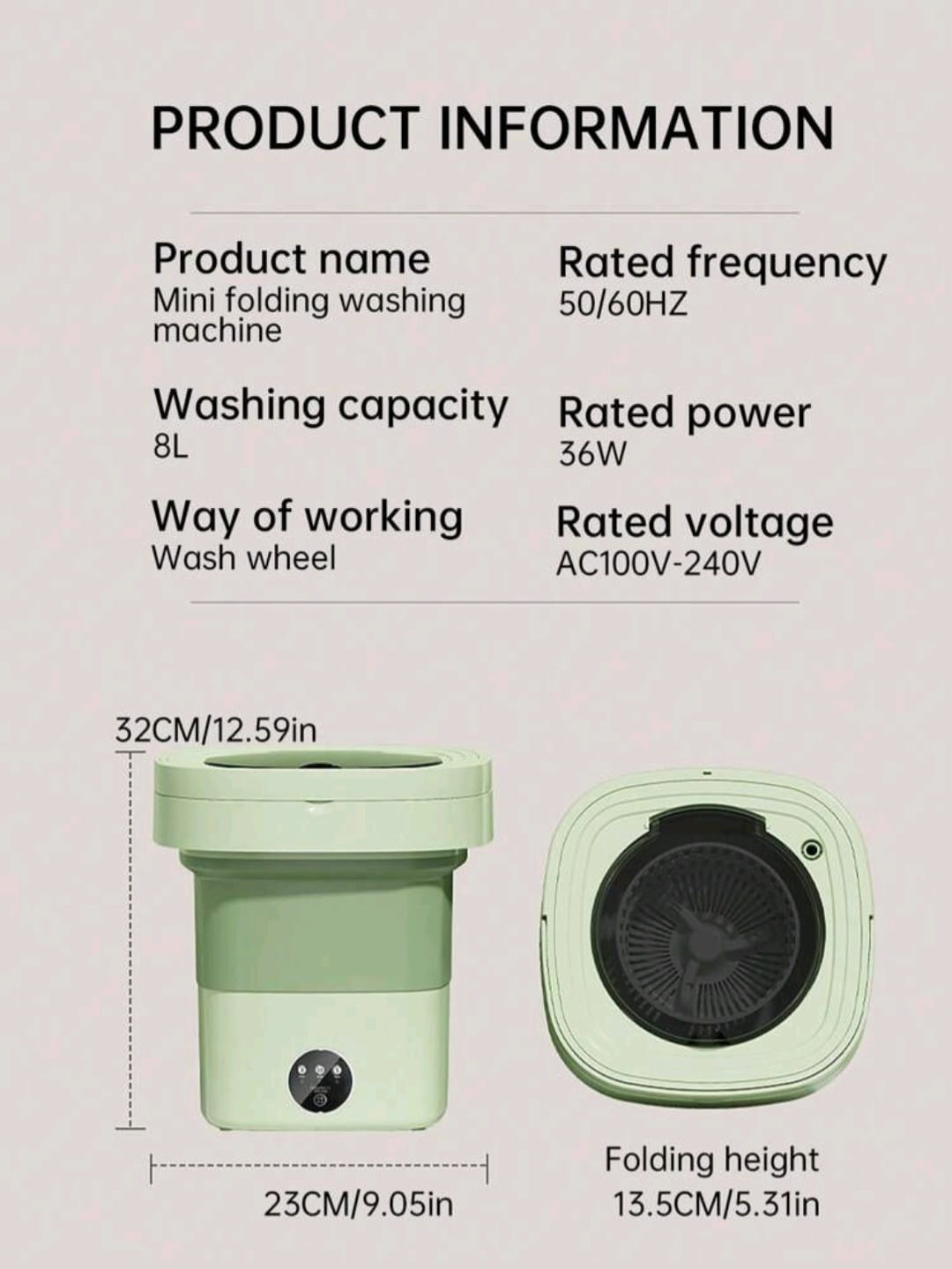 8L Portable Washing Machine (Purple)_2