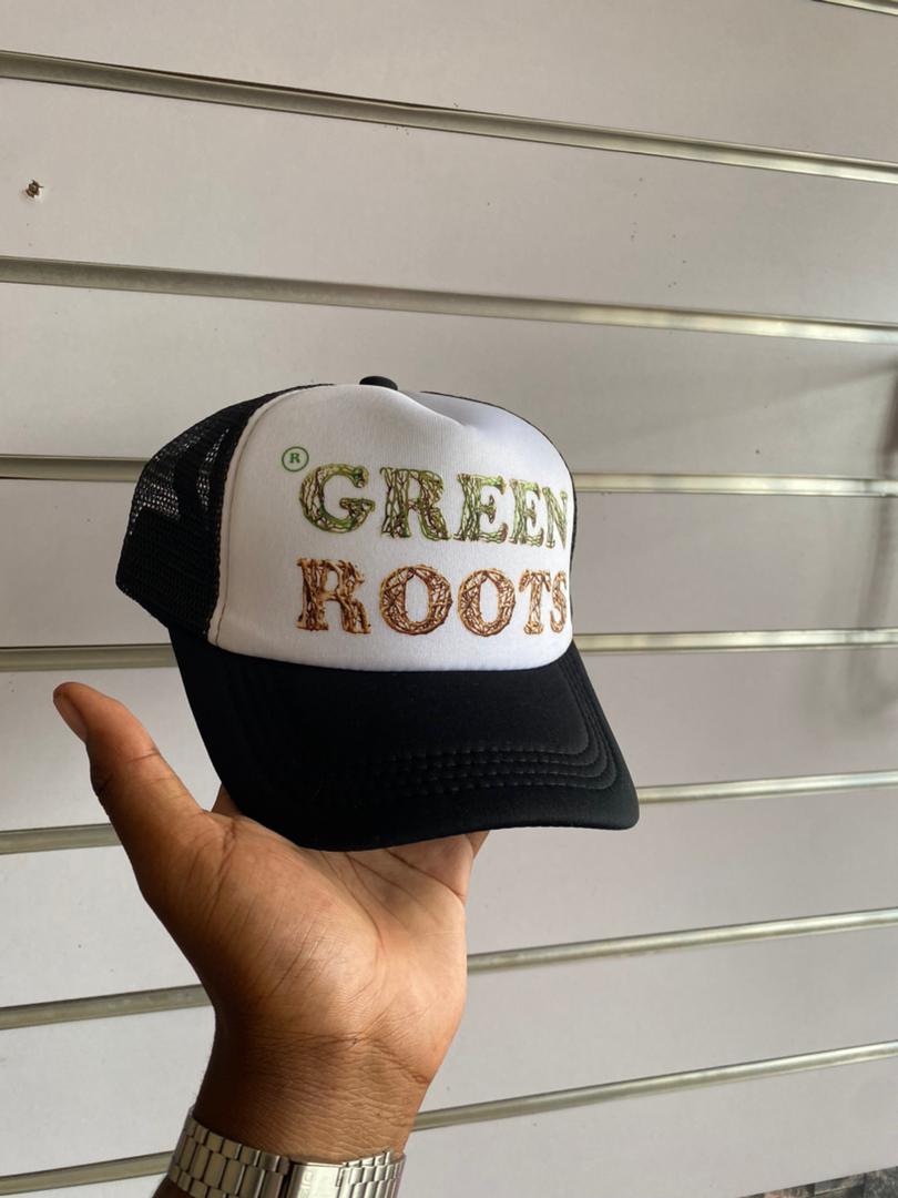 Graphic "GREEN ROOTS"  two tone Trucker _2