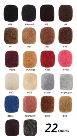 DREADLOCK HUMAN HAIR - soft kinky - 100 gm
