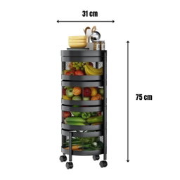 Étagère de rangement avec des roues 4 compartiments idéal pour vos rangements