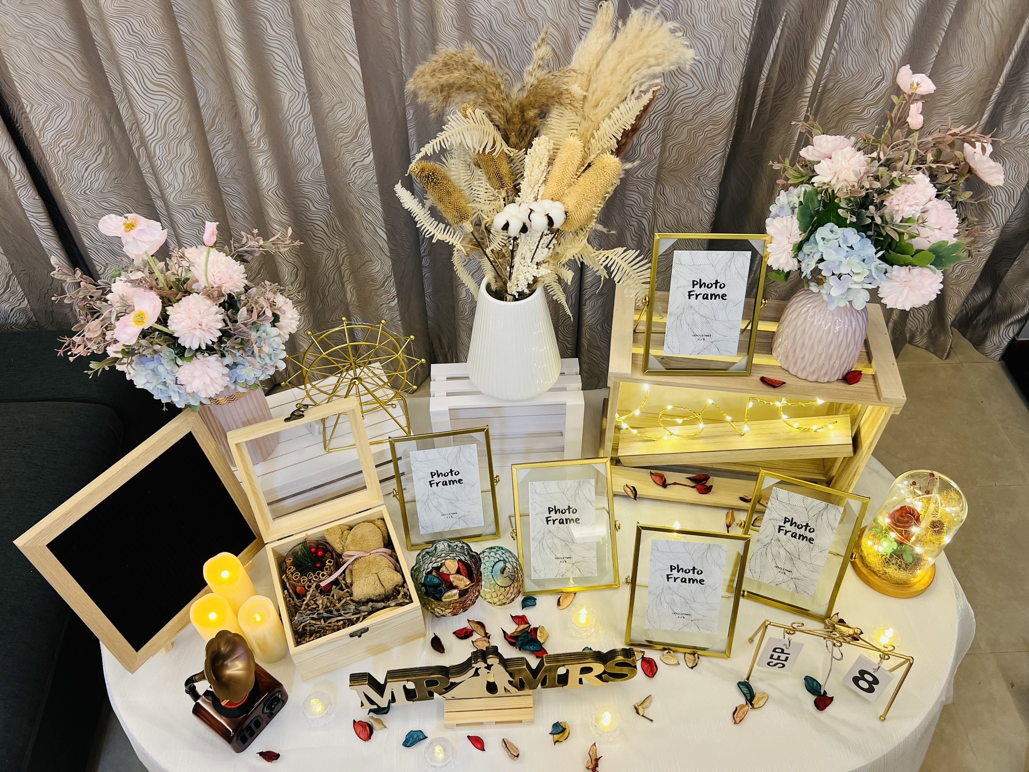 Gold Wedding Reception Table💞_0
