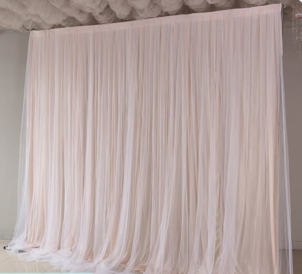 Backdrop Stand Floral decoration , Curtains &LED Lights 💡_5