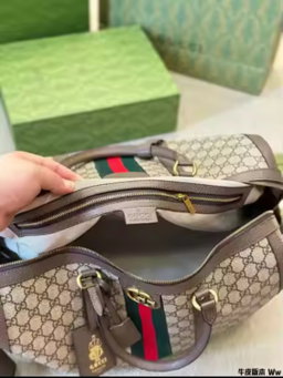 GUCCI GENUINE LEATHER TRAVEL BAG