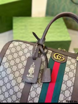 GUCCI GENUINE LEATHER TRAVEL BAG