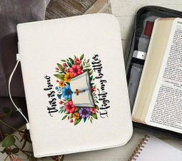 PU Leather How I fight my battles Bible case