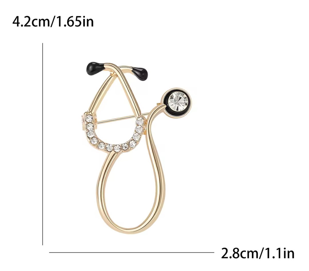 Pingentes Médicos Gold/prata e pedraria _6