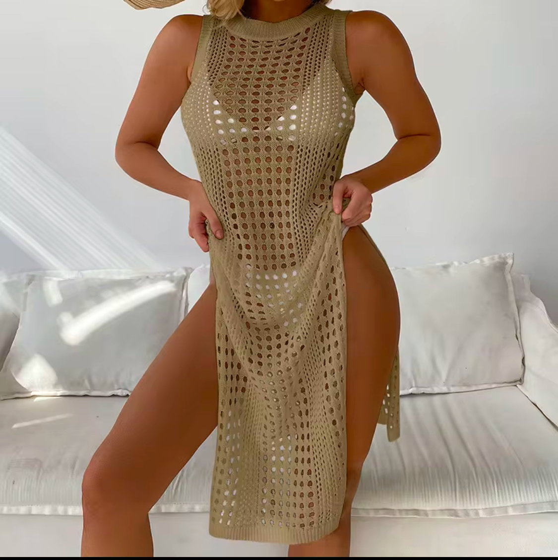BEACH COVER UP DRESS - ONE SIZE_1