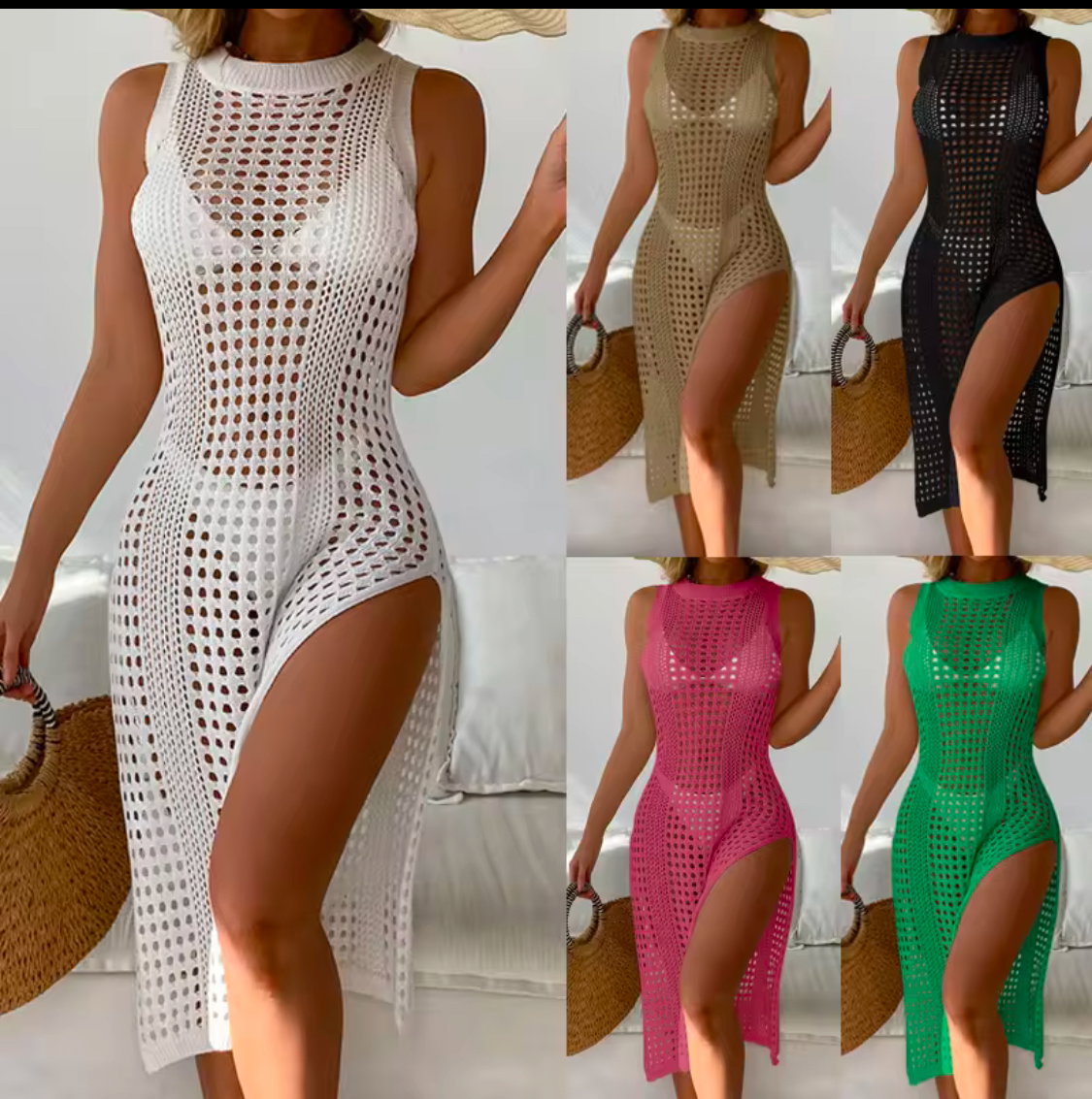 BEACH COVER UP DRESS - ONE SIZE_3