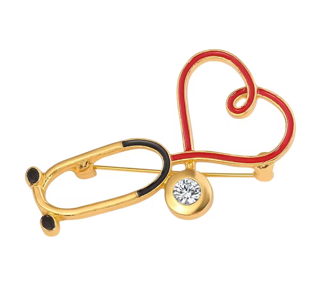 Pingentes Médicos Gold/prata e pedraria _5