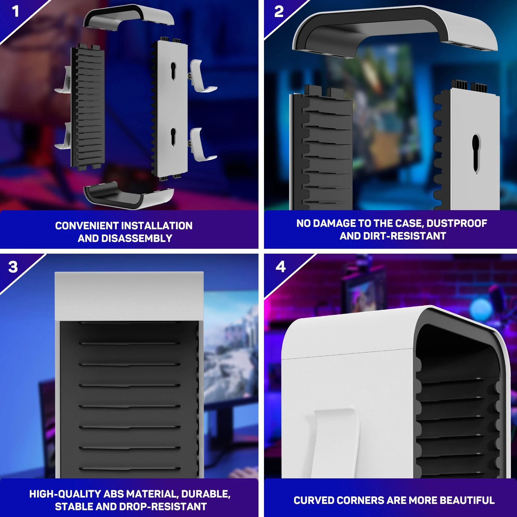 Suporte de armazenamento de videogame Universal PS5/PS4/Xbox One/Xbox 360/Xbox Series X/S/Switch_4