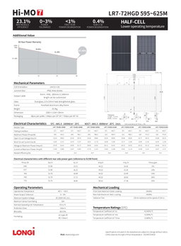 Longi 610w Hi-MO7 (Bifacial)