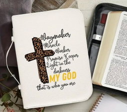 Bible Cover Case with Cross Design 