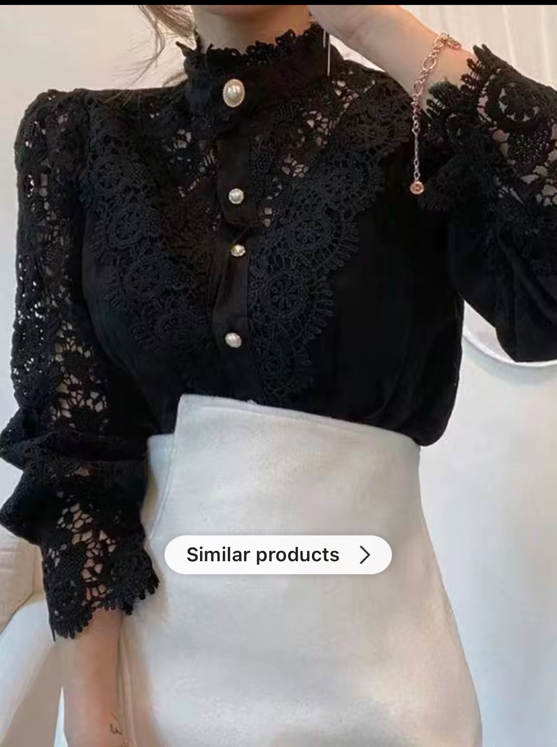 ELEGANT FLORAL LACE FLUFFY TOP_5