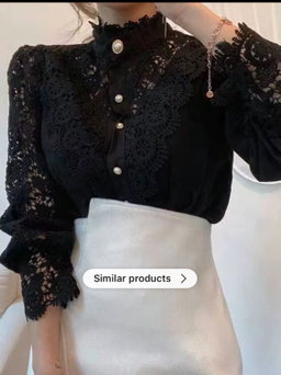 ELEGANT FLORAL LACE FLUFFY TOP