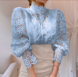 ELEGANT FLORAL LACE FLUFFY TOP