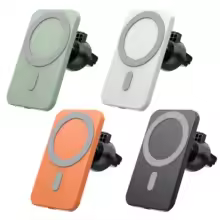 Chargeur de voiture sans fil, support de téléphone magnétique, support de chargeur de voiture, support de banque d'alimentation rotatif pour téléphone portable, résistant à 360, 15W
