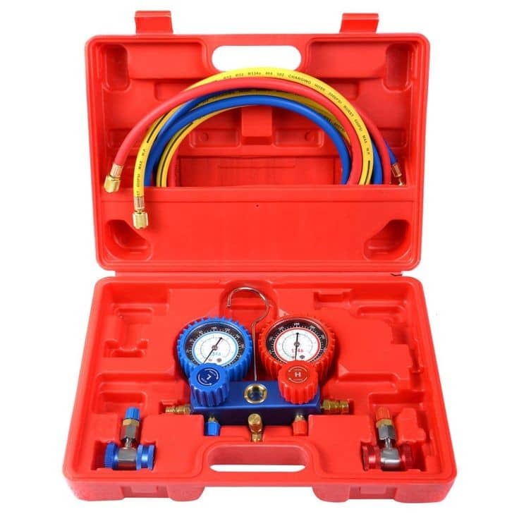 Manomètre de pression à Double Valve, Kit d'outils de Diagnostic de réparation pour climatisation de voiture_1