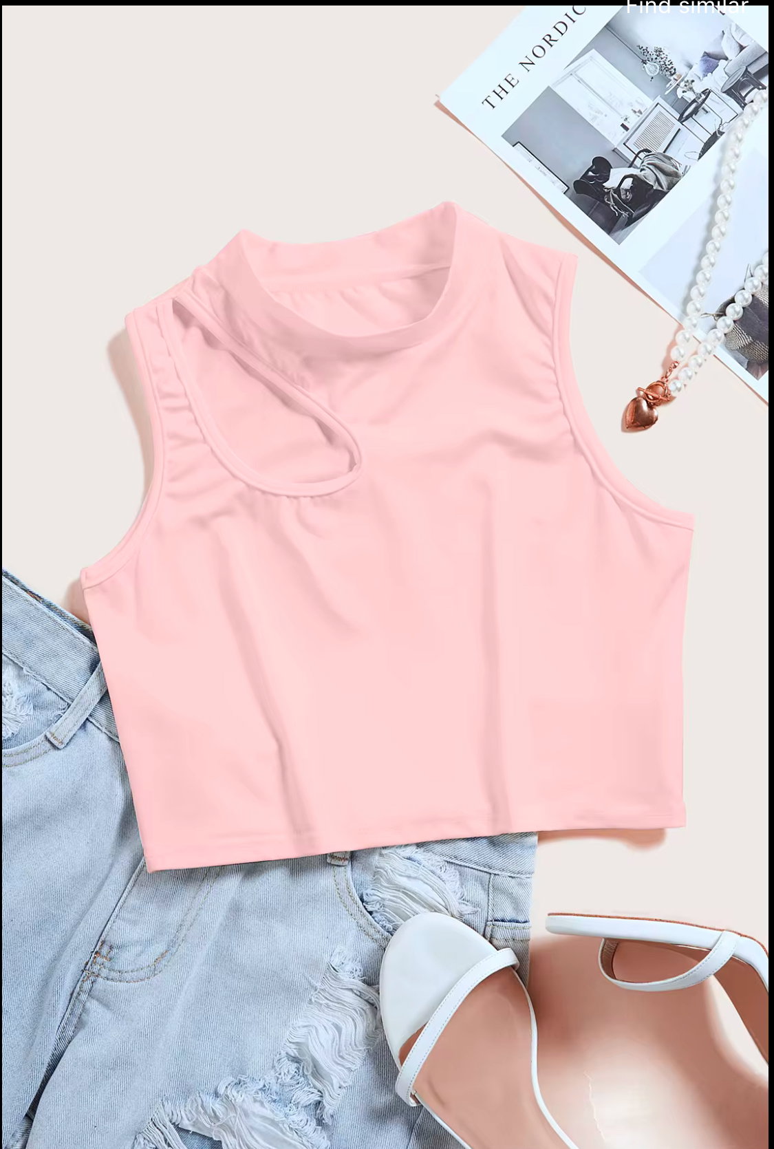TURTLENECK HOLLOW CUT KNITTED TANK TOP_2