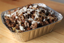 Papa individual con top sirloin