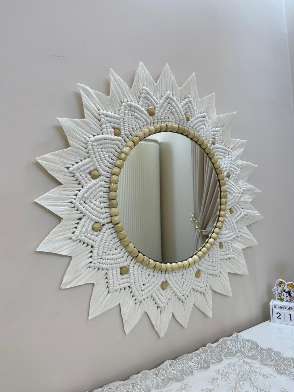 Macrame Wall Mirror Handmade_0