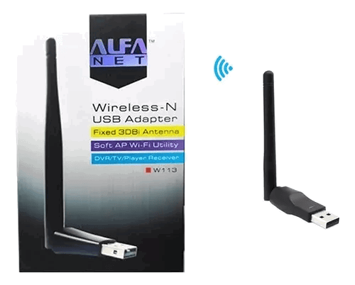 Placa de rede sem fio Mini USB 2.0 Adaptador WiFi Antena PC 3DBI_1