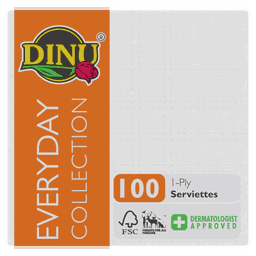 Dinu 1 Ply Serviettes 100's