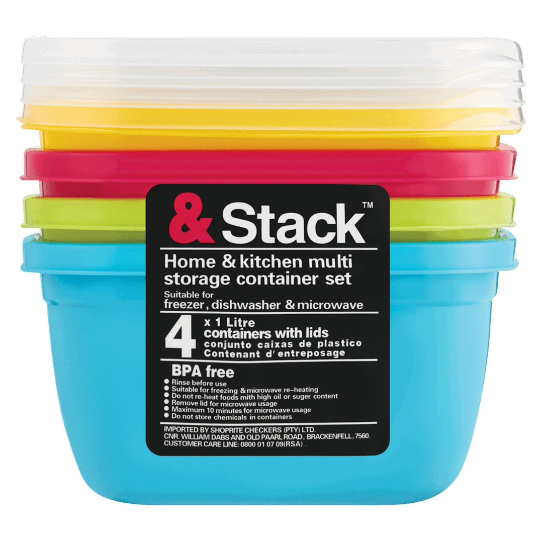 & Stack Multi Storage Container Set Tupperware