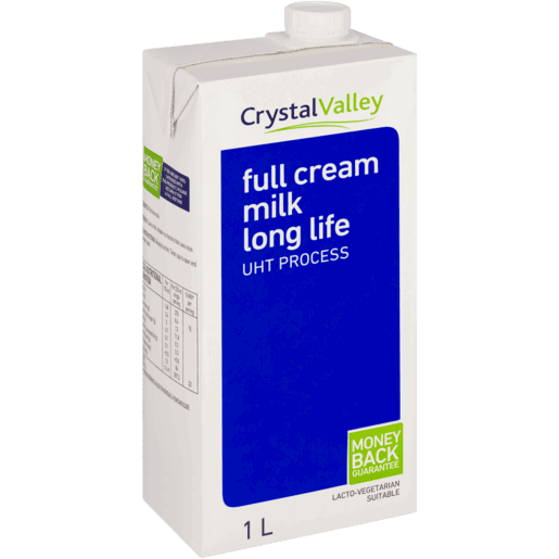 Crystal Valley Long Life Full Cream Milk 1L_0