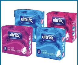Ultrex Sanitary Pads Assorted - 8 - 10 Pads