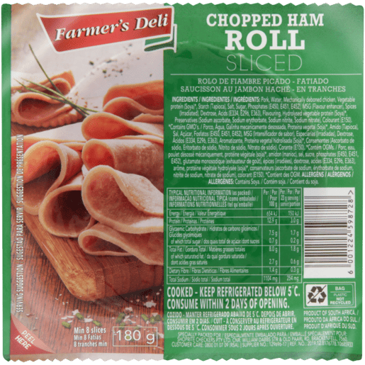 Farmer's Deli Chopped Ham Roll 180g