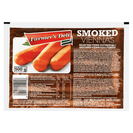 Farmer's Deli Smoked Viennas 500g