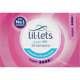 Lil-Lets Tampons Super Non-Applicator - 10 Pack