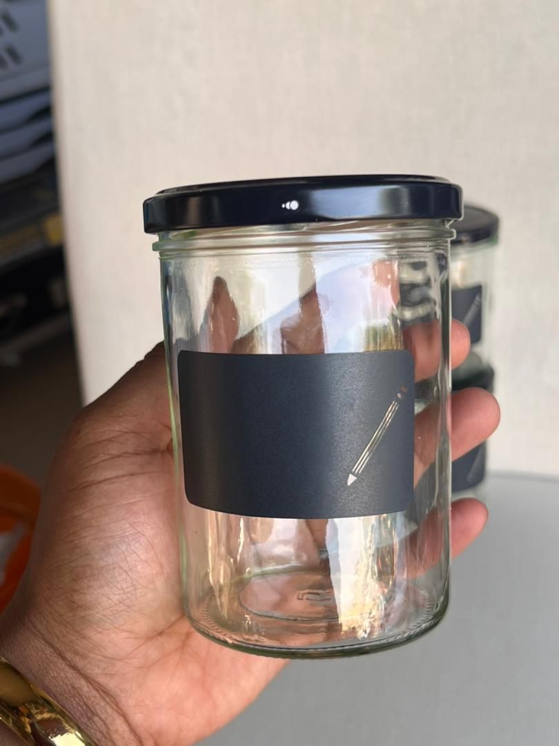 Lot de 2 pots en verre avec couvercle