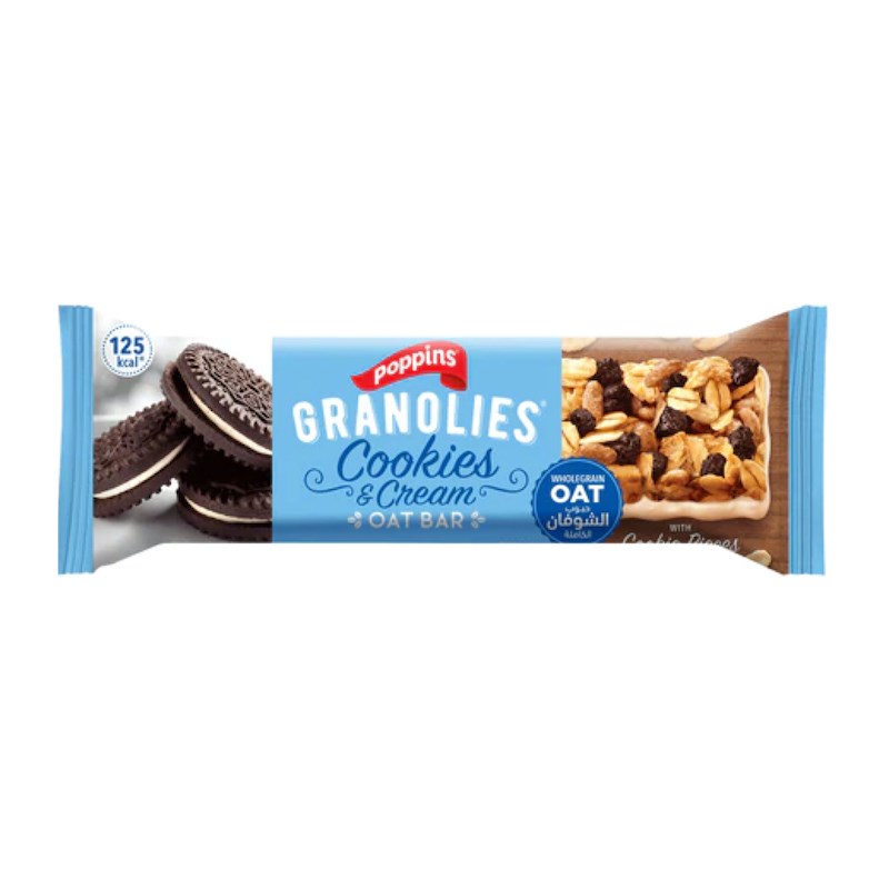 POPPINS GRANOLIE OAT BAR 30G- COOKIES & CREAM _0