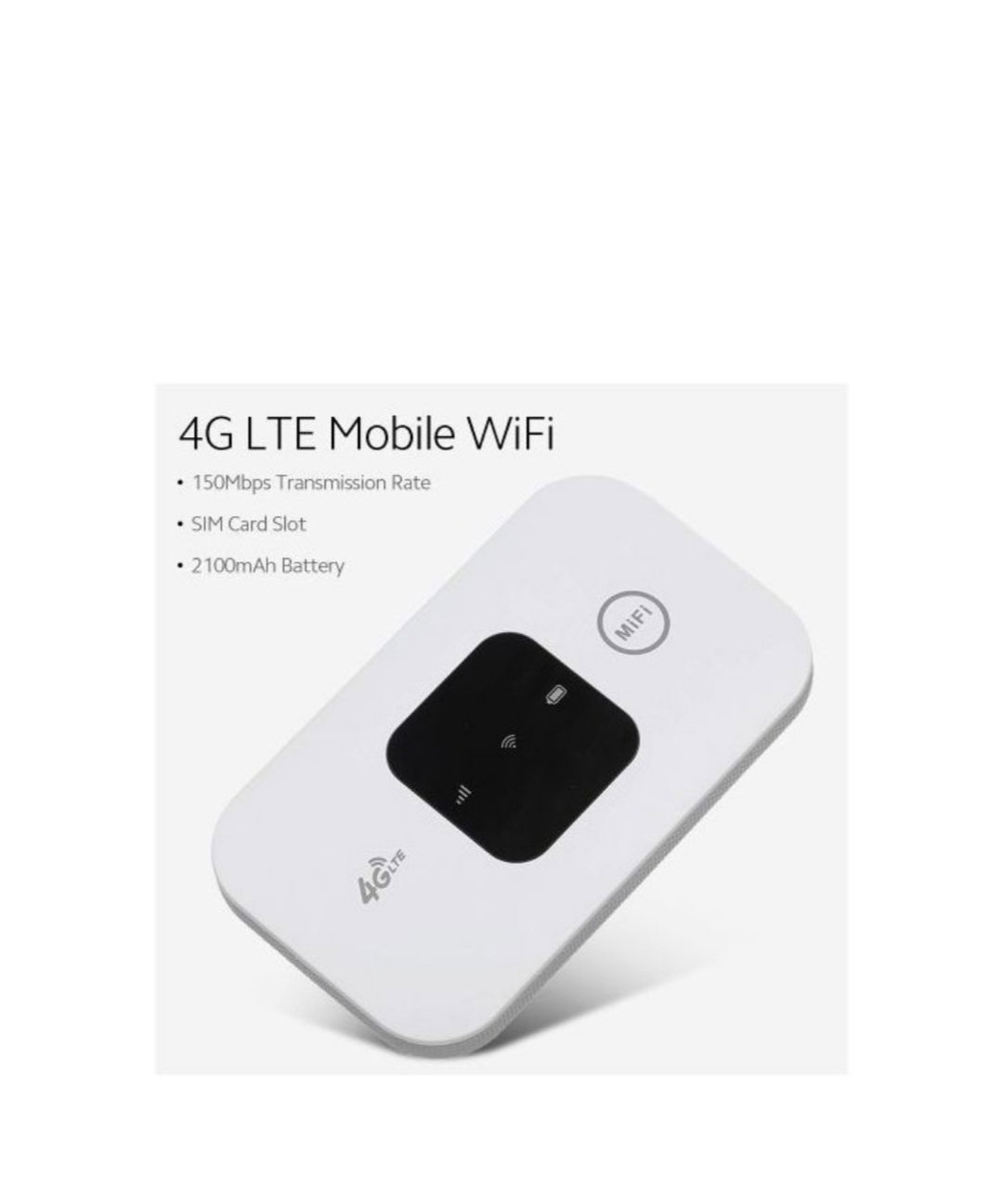  4G LTE Mobile WiFi Portable WiFi Hotspot 150Mbps MiFi With SIM Card Slot - White_3