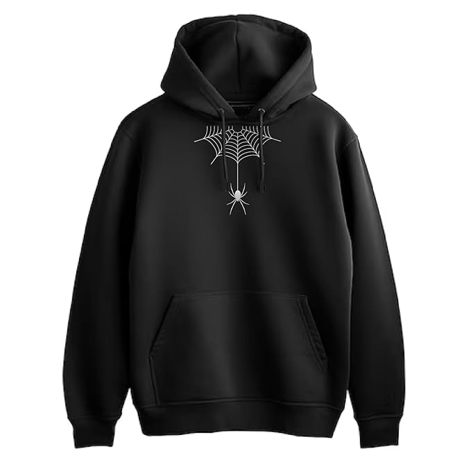 95 MILES hoodie for men stylish | regular fit spider logo printed _1
