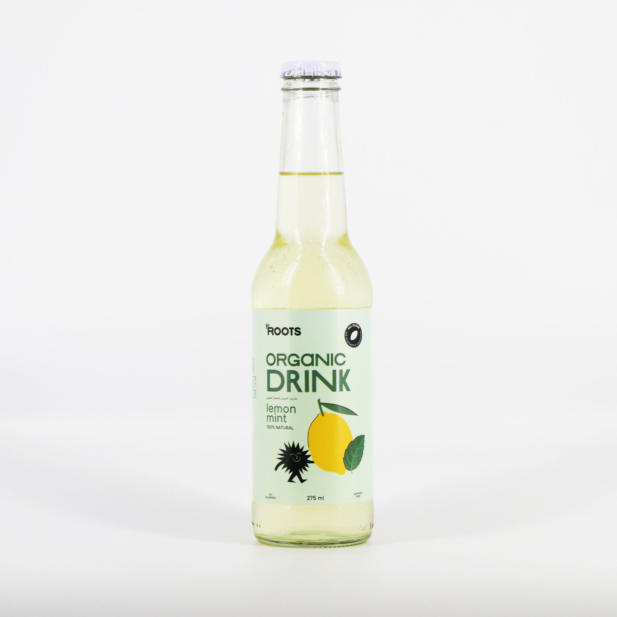 Roots Organic Lemon Mint Drink 275ml_0