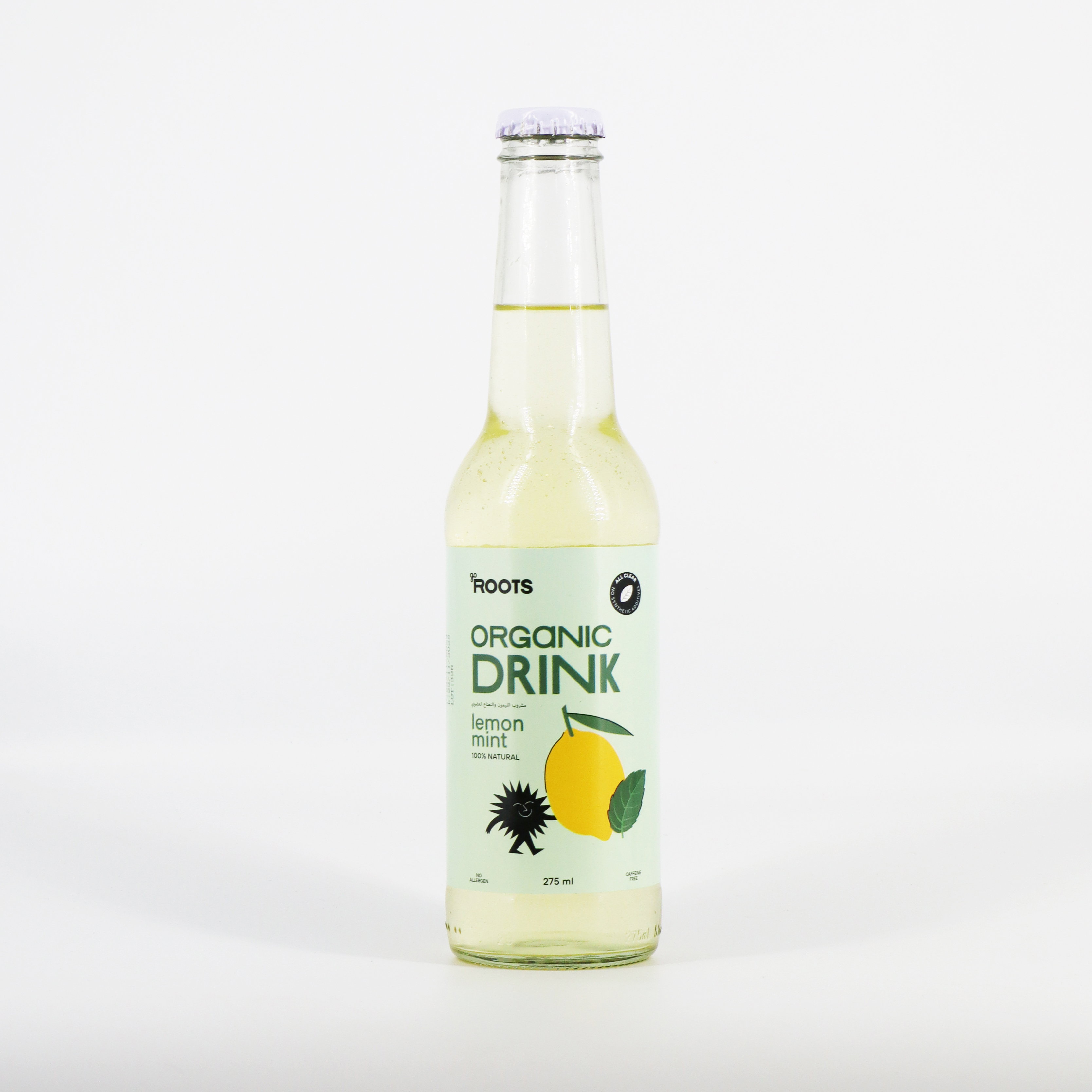 Roots Organic Lemon Mint Drink 275ml_0