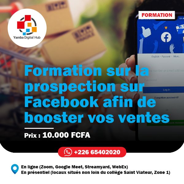Formation sur la prospection sur Facebook afin de booster vos ventes