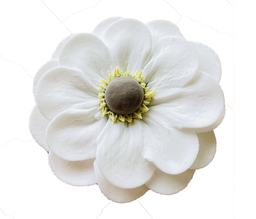 24" Mini bubble balloon with Clay flower_white&mint_3